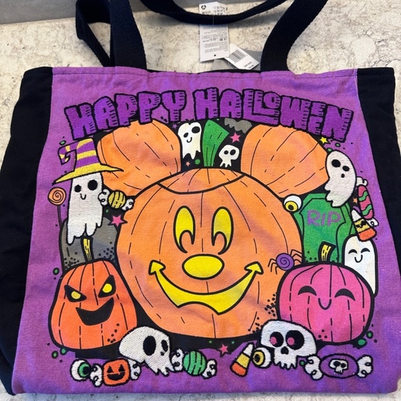 Disney Happy Halloween Re-usable Tote bag with zipper - Picture 2 of 8